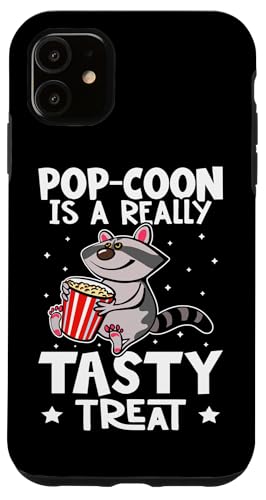 Waschbär: Pop-Coon ist ein wirklich leckerer Leckerbissen Hülle für iPhone 11 von Cute Raccoon And Baby Raccoon Designs For Kids