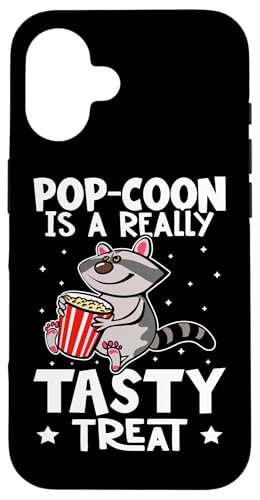 Waschbär: Pop-Coon ist ein wirklich leckerer Leckerbissen Hülle für iPhone 16 von Cute Raccoon And Baby Raccoon Designs For Kids