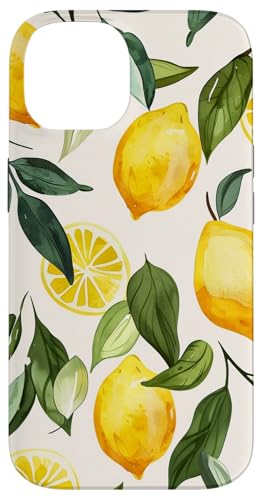 Cute Vintage Pattern Graphic (Lemon) Hülle für iPhone 14 Muster Kunst Zitrone Obst Vintage von Cute Vintage Pattern Graphic (Lemon)