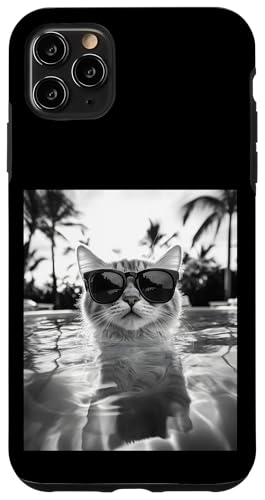 Katze trägt Sonnenbrille in einem Pool Hülle für iPhone 11 Pro Max Katze trägt Sonnenbrille in einem Pool Hülle für iPhone 11 Pro Max von Cute and Summery Animal Designs