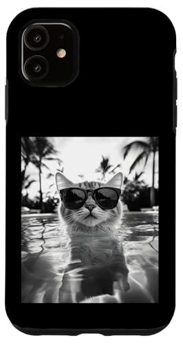 Katze trägt Sonnenbrille in einem Pool Hülle für iPhone 11 Katze trägt Sonnenbrille in einem Pool Hülle für iPhone 11 von Cute and Summery Animal Designs