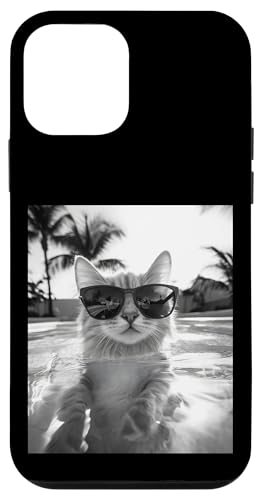 Katze trägt Sonnenbrille in einem Pool Hülle für iPhone 12 mini Katze trägt Sonnenbrille in einem Pool Hülle für iPhone 12 mini von Cute and Summery Animal Designs