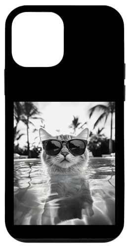 Katze trägt Sonnenbrille in einem Pool Hülle für iPhone 12 mini Katze trägt Sonnenbrille in einem Pool Hülle für iPhone 12 mini von Cute and Summery Animal Designs