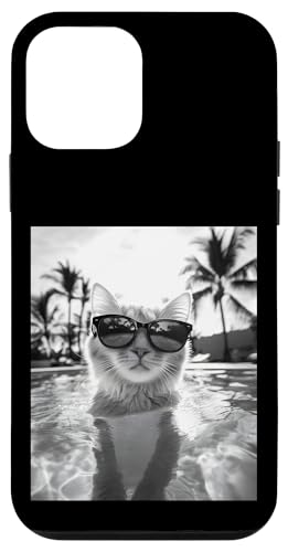 Katze trägt Sonnenbrille in einem Pool Hülle für iPhone 12 mini Katze trägt Sonnenbrille in einem Pool Hülle für iPhone 12 mini von Cute and Summery Animal Designs