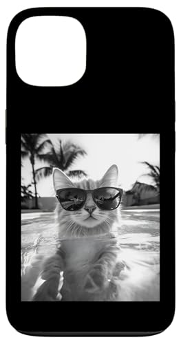 Katze trägt Sonnenbrille in einem Pool Hülle für iPhone 13 Katze trägt Sonnenbrille in einem Pool Hülle für iPhone 13 von Cute and Summery Animal Designs