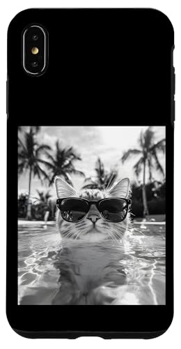 Katze trägt Sonnenbrille in einem Pool Hülle für iPhone XS Max Katze trägt Sonnenbrille in einem Pool Hülle für iPhone XS Max von Cute and Summery Animal Designs