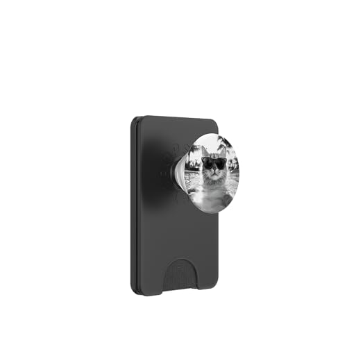 Katze trägt Sonnenbrille in einem Pool PopSockets PopWallet für MagSafe Katze trägt Sonnenbrille in einem Pool PopSockets PopWallet für MagSafe von Cute and Summery Animal Designs