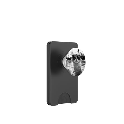 Katze trägt Sonnenbrille in einem Pool PopSockets PopWallet für MagSafe Katze trägt Sonnenbrille in einem Pool PopSockets PopWallet für MagSafe von Cute and Summery Animal Designs