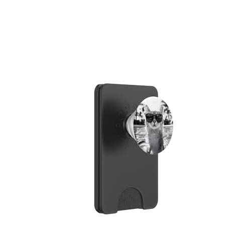 Katze trägt Sonnenbrille in einem Pool PopSockets PopWallet für MagSafe Katze trägt Sonnenbrille in einem Pool PopSockets PopWallet für MagSafe von Cute and Summery Animal Designs