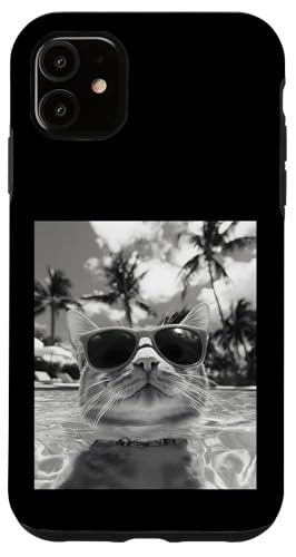 Lustige Katze mit Sonnenbrille in einem Pool mit Palmen Hülle für iPhone 11 Lustige Katze mit Sonnenbrille in einem Pool mit Palmen Hülle für iPhone 11 von Cute and Summery Animal Designs