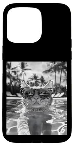 Lustige Katze mit Sonnenbrille in einem Pool mit Palmen Hülle für iPhone 15 Pro Max Lustige Katze mit Sonnenbrille in einem Pool mit Palmen Hülle für iPhone 15 Pro Max von Cute and Summery Animal Designs