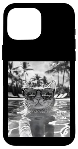 Lustige Katze mit Sonnenbrille in einem Pool mit Palmen Hülle für iPhone 16 Pro Max Lustige Katze mit Sonnenbrille in einem Pool mit Palmen Hülle für iPhone 16 Pro Max von Cute and Summery Animal Designs