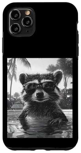 Lustiger Waschbär mit Sonnenbrille in einem Pool mit Palmen Hülle für iPhone 11 Pro Max Lustiger Waschbär mit Sonnenbrille in einem Pool mit Palmen Hülle für iPhone 11 Pro Max von Cute and Summery Animal Designs
