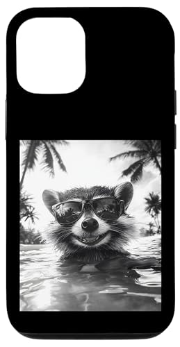 Lustiger Waschbär mit Sonnenbrille in einem Pool mit Palmen Hülle für iPhone 12/12 Pro Lustiger Waschbär mit Sonnenbrille in einem Pool mit Palmen Hülle für iPhone 12/12 Pro von Cute and Summery Animal Designs