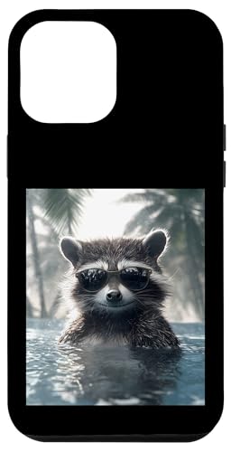Lustiger Waschbär mit Sonnenbrille in einem Pool mit Palmen Hülle für iPhone 12 Pro Max Lustiger Waschbär mit Sonnenbrille in einem Pool mit Palmen Hülle für iPhone 12 Pro Max von Cute and Summery Animal Designs