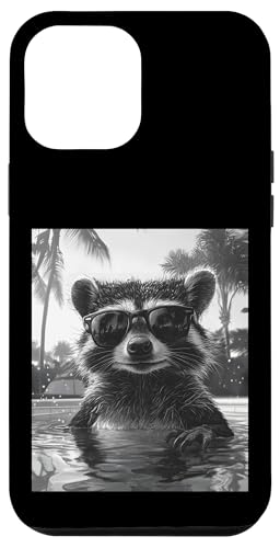 Lustiger Waschbär mit Sonnenbrille in einem Pool mit Palmen Hülle für iPhone 12 Pro Max Lustiger Waschbär mit Sonnenbrille in einem Pool mit Palmen Hülle für iPhone 12 Pro Max von Cute and Summery Animal Designs