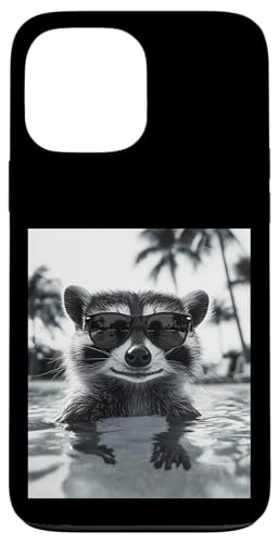 Lustiger Waschbär mit Sonnenbrille in einem Pool mit Palmen Hülle für iPhone 13 Pro Max Lustiger Waschbär mit Sonnenbrille in einem Pool mit Palmen Hülle für iPhone 13 Pro Max von Cute and Summery Animal Designs