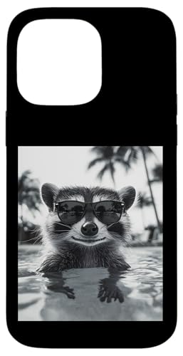 Lustiger Waschbär mit Sonnenbrille in einem Pool mit Palmen Hülle für iPhone 14 Pro Max Lustiger Waschbär mit Sonnenbrille in einem Pool mit Palmen Hülle für iPhone 14 Pro Max von Cute and Summery Animal Designs