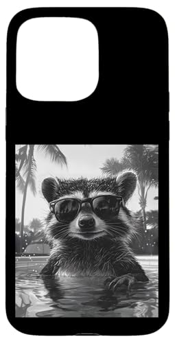 Lustiger Waschbär mit Sonnenbrille in einem Pool mit Palmen Hülle für iPhone 15 Pro Max Lustiger Waschbär mit Sonnenbrille in einem Pool mit Palmen Hülle für iPhone 15 Pro Max von Cute and Summery Animal Designs