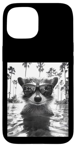 Lustiger Waschbär mit Sonnenbrille in einem Pool mit Palmen Hülle für iPhone 15 Lustiger Waschbär mit Sonnenbrille in einem Pool mit Palmen Hülle für iPhone 15 von Cute and Summery Animal Designs