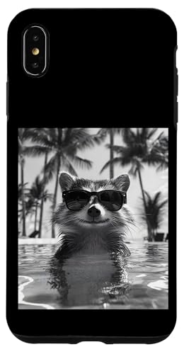 Lustiger Waschbär mit Sonnenbrille in einem Pool mit Palmen Hülle für iPhone XS Max Lustiger Waschbär mit Sonnenbrille in einem Pool mit Palmen Hülle für iPhone XS Max von Cute and Summery Animal Designs
