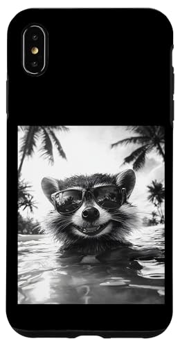 Lustiger Waschbär mit Sonnenbrille in einem Pool mit Palmen Hülle für iPhone XS Max Lustiger Waschbär mit Sonnenbrille in einem Pool mit Palmen Hülle für iPhone XS Max von Cute and Summery Animal Designs