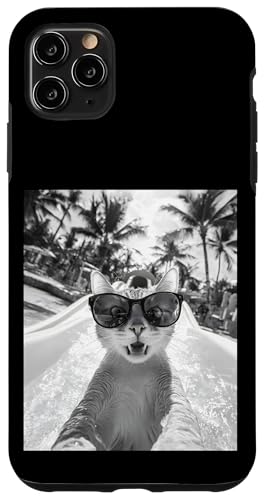 Schockiert aussehende Katze mit Sonnenbrille in einer Wasserrutsche Hülle für iPhone 11 Pro Max Schockiert aussehende Katze mit Sonnenbrille in einer Wasserrutsche Hülle für iPhone 11 Pro Max von Cute and Summery Animal Designs