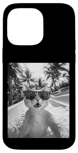Schockiert aussehende Katze mit Sonnenbrille in einer Wasserrutsche Hülle für iPhone 14 Pro Max Schockiert aussehende Katze mit Sonnenbrille in einer Wasserrutsche Hülle für iPhone 14 Pro Max von Cute and Summery Animal Designs