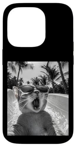 Schockiert aussehende Katze mit Sonnenbrille in einer Wasserrutsche Hülle für iPhone 14 Pro Schockiert aussehende Katze mit Sonnenbrille in einer Wasserrutsche Hülle für iPhone 14 Pro von Cute and Summery Animal Designs