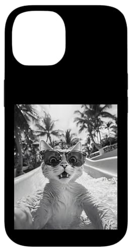 Schockiert aussehende Katze mit Sonnenbrille in einer Wasserrutsche Hülle für iPhone 14 Schockiert aussehende Katze mit Sonnenbrille in einer Wasserrutsche Hülle für iPhone 14 von Cute and Summery Animal Designs