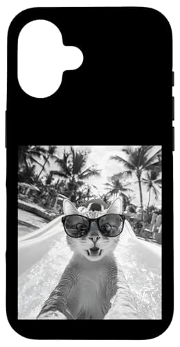 Schockiert aussehende Katze mit Sonnenbrille in einer Wasserrutsche Hülle für iPhone 16 Schockiert aussehende Katze mit Sonnenbrille in einer Wasserrutsche Hülle für iPhone 16 von Cute and Summery Animal Designs