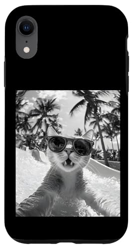 Schockiert aussehende Katze mit Sonnenbrille in einer Wasserrutsche Hülle für iPhone XR Schockiert aussehende Katze mit Sonnenbrille in einer Wasserrutsche Hülle für iPhone XR von Cute and Summery Animal Designs