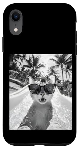 Schockiert aussehende Katze mit Sonnenbrille in einer Wasserrutsche Hülle für iPhone XR Schockiert aussehende Katze mit Sonnenbrille in einer Wasserrutsche Hülle für iPhone XR von Cute and Summery Animal Designs