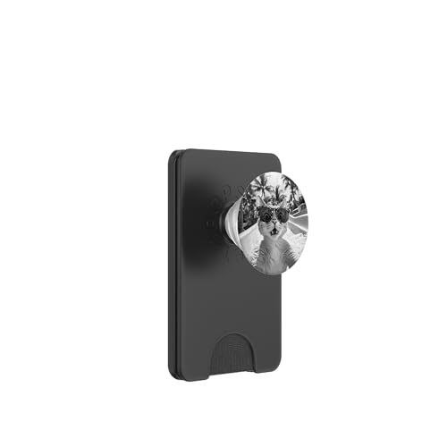 Schockiert aussehende Katze mit Sonnenbrille in einer Wasserrutsche PopSockets PopWallet für MagSafe Schockiert aussehende Katze mit Sonnenbrille in einer Wasserrutsche PopSockets PopWallet für MagSafe von Cute and Summery Animal Designs