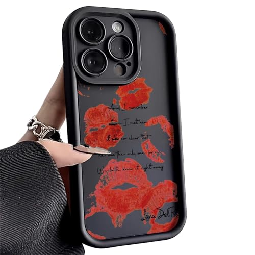 Cutecasee Sexy Girl Red Lips Kiss Silikonhülle für iPhone, kompatibel mit iPhone 11 Pro, Schwarz Cutecasee Sexy Girl Red Lips Kiss Silikonhülle für iPhone, kompatibel mit iPhone 11 Pro, Schwarz von Cutecasee