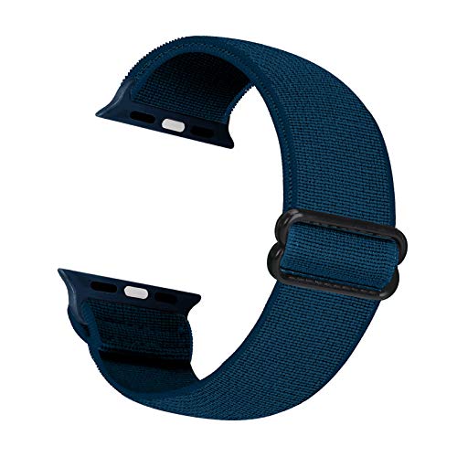Cuteeze Elastisches Ersatzarmband Kompatibel mit Apple Watch-Armband 38 mm 40 mm 42 mm 44 mm, weiches Nylonarmband für iWatch Serie 6, 5, 4, 3, 2, 1, SE(Königsblau, 38/40mm) von Cuteeze