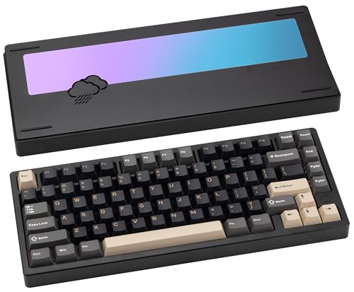 CutiePcs WOBKEY Rainy 75 Aluminium HMX/JWK Switches Mechanische Tastatur mit Überragender Akustik, Kabelgebunden, BT, 2.4G Drahtlose Konnektivität (Lite - Schwarz) von CutiePcs
