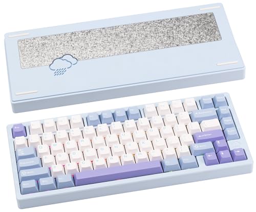 CutiePcs WOBKEY Rainy 75 Aluminium HMX/JWK Switches Mechanische Tastatur mit Überragender Akustik, Kabelgebunden, BT, 2.4G Drahtlose Konnektivität (Pro - Blau) von CutiePcs