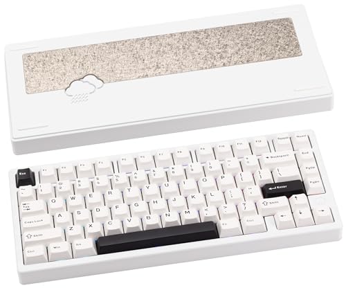 CutiePcs WOBKEY Rainy 75 Aluminium HMX/JWK Switches Mechanische Tastatur mit Überragender Akustik, Kabelgebunden, BT, 2.4G Drahtlose Konnektivität (Pro - Kaltweiß) von CutiePcs