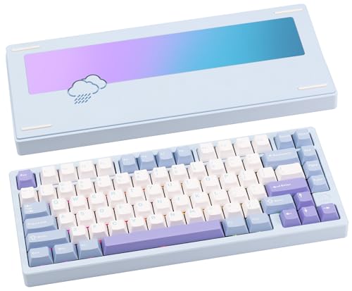 CutiePcs WOBKEY Rainy 75 Aluminium HMX/JWK Switches Mechanische Tastatur mit Überragender Akustik, Kabelgebunden, BT, 2.4G Drahtlose Konnektivität (Standard - Blau) von CutiePcs