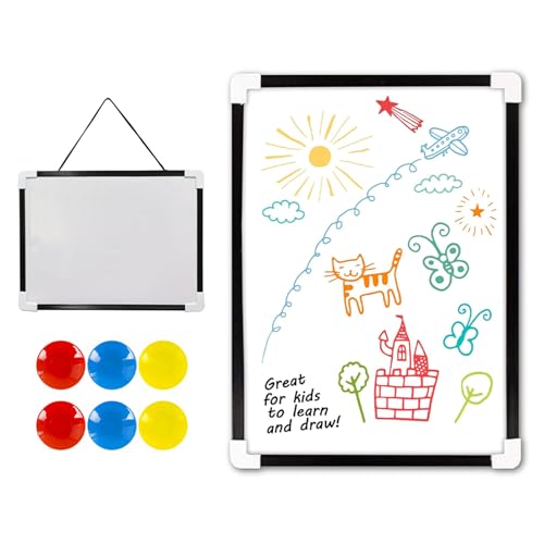 Magnetisches Whiteboard,Magnettafel Klein,Weiß Magnetisch Tafel,Magnetisches Mini Whiteboard,Trocken Abwischbar Magnettafel,Tragbare Magnettafel,Magnettafel Magnetwand,Wiederbeschreibbar Weißtafel von Cutiolly