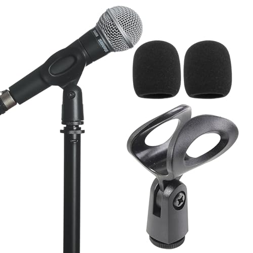 Universal Mikrofonhalter,2pcs Mikrofonclip,Mic Clips,Mikrofonzange,Verstellbarer Mikrofonhalter für Mikrofone,Universal Mikrofon-Clip,Mikrofonklemme Flexibel,Halterung für Mikrofon-Clips von Cutiolly