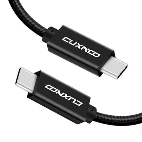 Cuxnoo USB C zu C Video Kabel 2 M, 4K USB Typ C Monitor Kabel Unterstützt 100 W Schnelles Laden und 10 Gbit/s Daten Synchronisierung von Cuxnoo