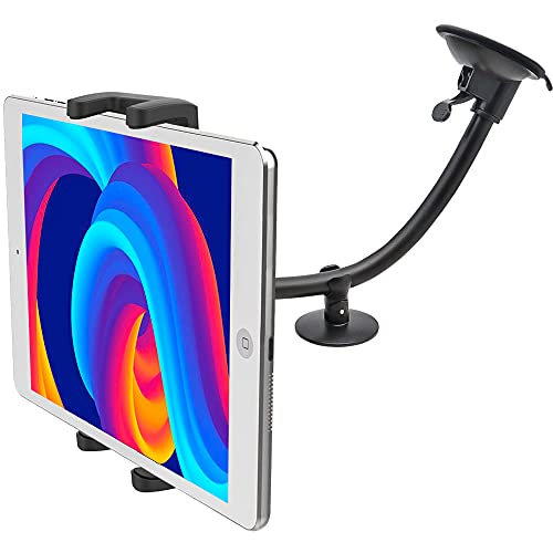 Table Halterung Auto Windschutzscheibe für 4-13" Ausrüstung, Cuxwill KFZ Pkw Armaturenbretthalter Schwanenhals mit Saugnapf Halter für iPad Pro Air Mini, Samsung Tab, Kindle Fire, Switch, iPhone von Cuxwill