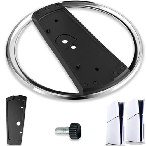 Cveenk Vertikaler Standfuß für PS5 / PS5 Slim / PS5 Pro (Disc & Digital Universal), Anti-Rutsch Halterung PS5 Slim Standfuß PS5 Pro Zubehör, Bietet Stabilität und Wärmeableitung Stand (Schwarz) von Cveenk