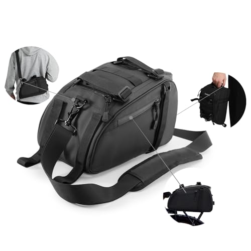 Cwatcun Kameratasche,Wasserdicht Klein Kamerataschen SLR Tasche,Fahrrad Gepäckträgertasche PU Fototasche aus Unisex für Spiegelreflexkameras,Fahrradtaschen für gepäckträger,Schwarz,S von Cwatcun