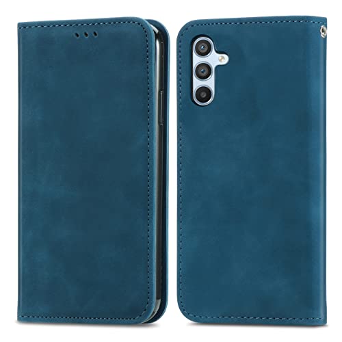 Cxzaqwer Handyhülle Kompatibel with Samsung Galaxy A35 5G, Flip Wallet PU Lederhülle Klapphülle Magnetische [Standfunktion] [Kartenfächern] Schutzhülle für Galaxy A35 Blau von Cxzaqwer