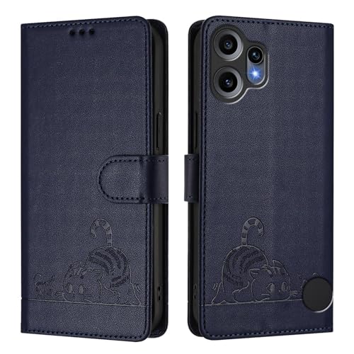 Cxzaqwer Handyhülle kompatibel mit Nothing CMF Phone 2 Pro, Flip Wallet PU Leder Tasche Magnetverschluß [Standfunktion] [Kartenfächer] für Nothing CMF Phone 2 Pro Blau von Cxzaqwer