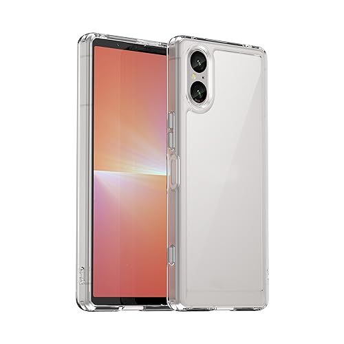 Cxzaqwer Hülle Kompatibel with Sony Xperia 1 VI,TPU Handyhülle mit Integriertemvollschutz Schutzhülle Wasserdicht für Sony Xperia 1 VI Farblos von Cxzaqwer