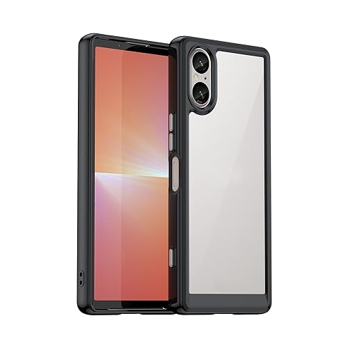 Cxzaqwer Hülle Kompatibel with Sony Xperia 1 VI,TPU Handyhülle mit Integriertemvollschutz Schutzhülle Wasserdicht für Sony Xperia 1 VI Schwarz von Cxzaqwer
